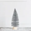 Bottle Brush Tree, Silver Glitter, 12.6"