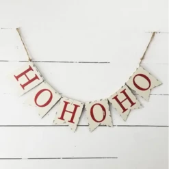 30" "Ho Ho Ho" Metal Pennant Garland