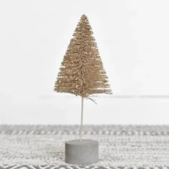 Bottle Brush Tree, Champagne, 8.66"