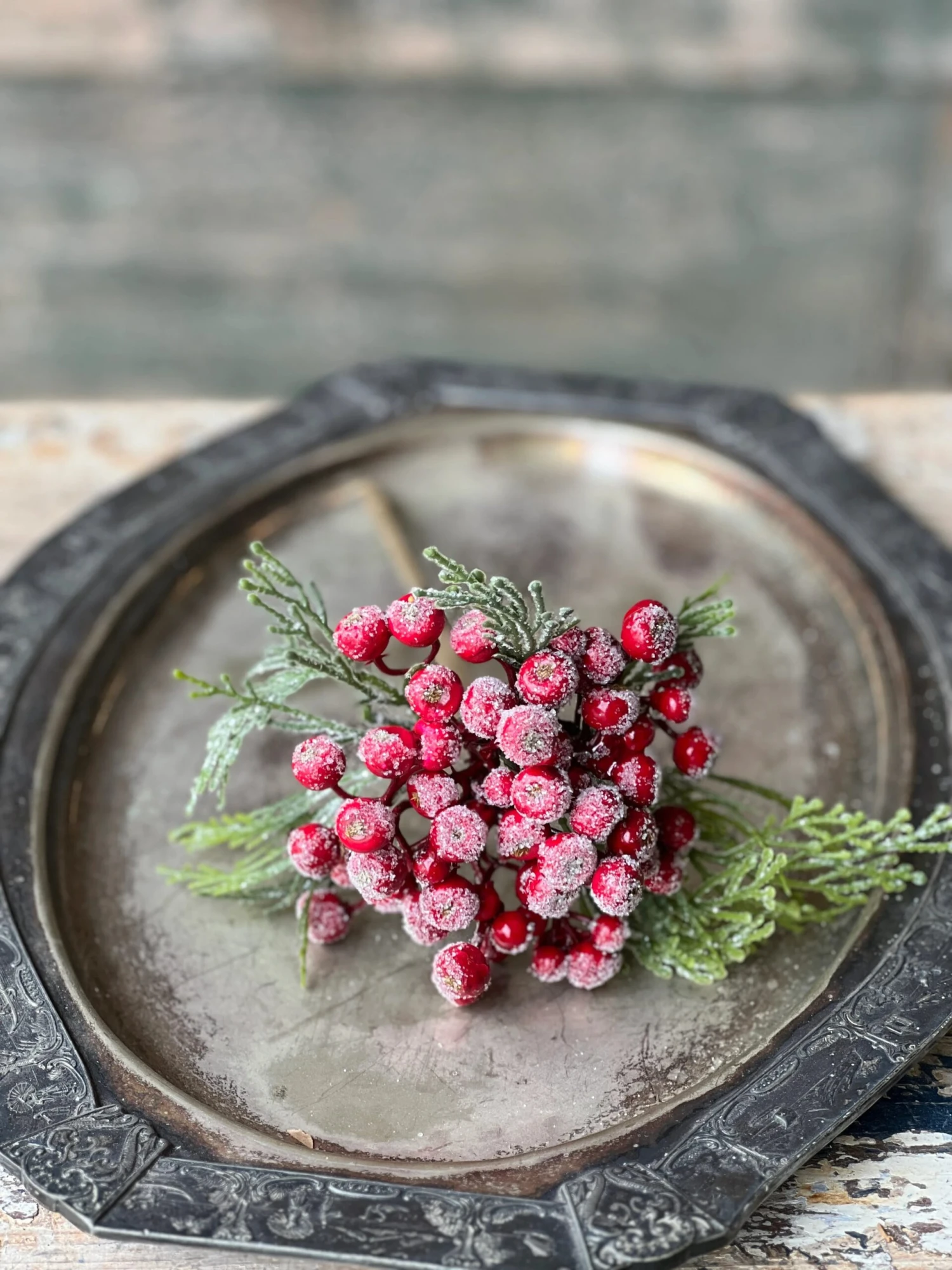 Icy Berry & Cedar Pick, Red, 10” 1 Icy Berry & Cedar Pick, Red, 10”