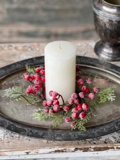 Icy Berry & Cedar Candle Ring, 8" -Winter Gifts Market XBR365162 bf6b6176 d8e3 401c b19b 1a771d1cdcfe
