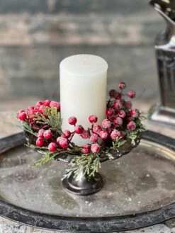 Icy Berry & Cedar Candle Ring, 8"