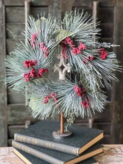 Icy Cinnabar Pine Candle Ring, 13"