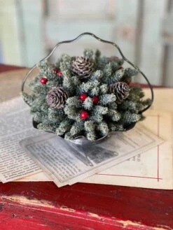 Icy Mini Pinecone With Berry Half Sphere, 7” -Winter Gifts Market XG816712 b09d971c 5df1 4a36 9a7d c82bd104d47d