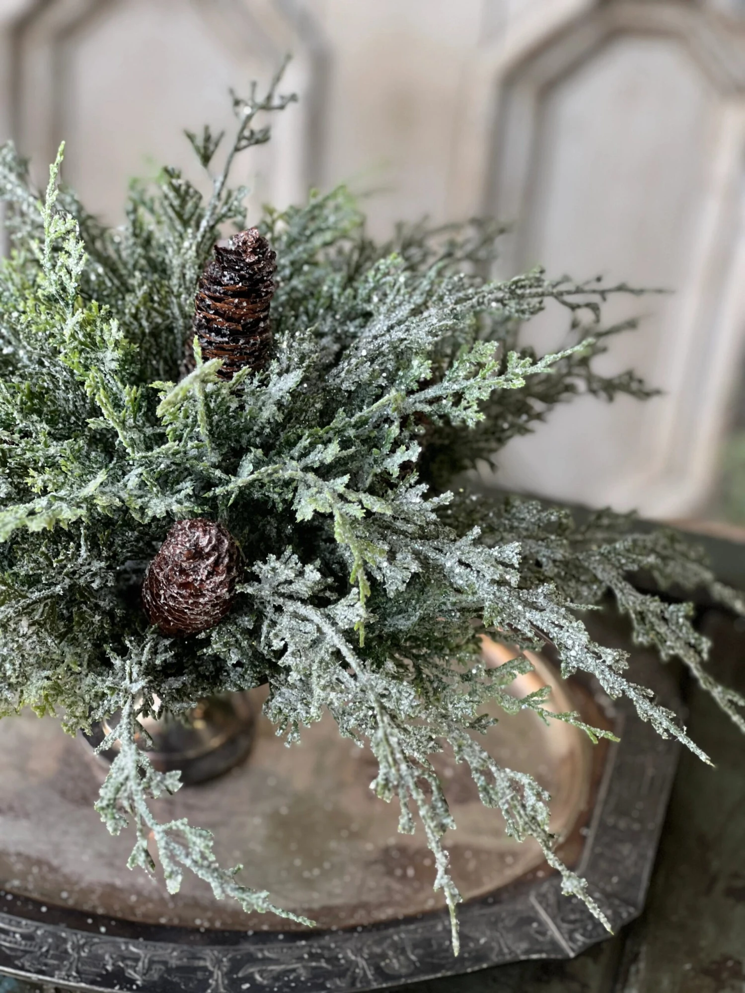 Silver Thread Cedar Half Sphere, 10" 3 Silver Thread Cedar Half Sphere, 10" - Image 3