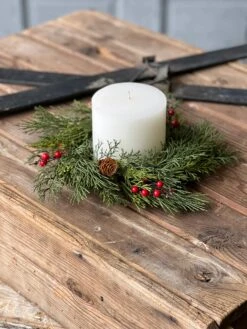 Alpine & Berries Candle Ring, 10" -Winter Gifts Market XP79003 fc59ee0f 1ed5 4e2f 9f69 629d90f9e062