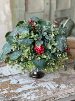 Harlequin Eucalyptus Half Sphere, 11"