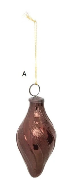 Embossed Mercury Glass Kugel Shape Ornament, Burgundy, 3 Style Options -Winter Gifts Market a 27264249 054e 48f2 b132 90217731efae