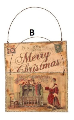 Vintage-Inspired Santa Postcard Double-Sided Christmas Ornament, 3 Style Options -Winter Gifts Market b ca7d11de 5141 4ed7 918d 17cca22b299f