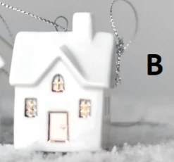 Miniature House Christmas Ornament, 2 Style Options -Winter Gifts Market bbbbbbbbbbbbbbbbbb