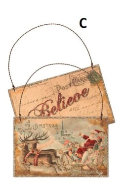 Vintage-Inspired Santa Postcard Double-Sided Christmas Ornament, 3 Style Options -Winter Gifts Market c 4022bcb4 2ab6 41f8 a73d b000bb64aa3e