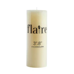 Unscented Pillar Candle By Flaire, Assorted Size Options -Winter Gifts Market cd2006