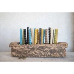 Twisted Taper Candles, Boxed Set Of 2, Various Color Options