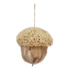 JuJube Bark Acorn Ornament, 5.5"