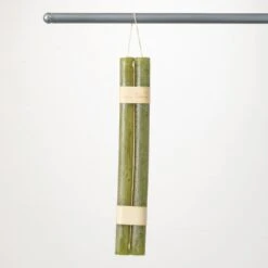 Timber Candle Hanging Taper Candle Pair By Vance Kitira, Various Color Options -Winter Gifts Market ct120moss