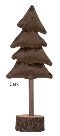 Cotton Velvet Tree With Wood Base, 2 Color Options -Winter Gifts Market d 31298f98 807d 497d b584 53264d88a65f