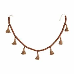 60" Beaded Tassel Garland, Brown By Mud Pie