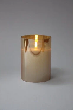 Radiance LED Poured Candle, Champagne, 3.5" Dia X 5” T