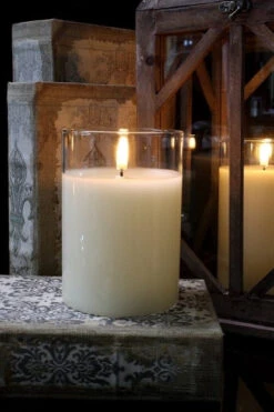 Radiance LED Poured Candle, Simply Ivory, 3.5” Dia X 5” T