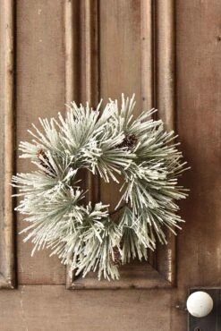 Snowy Downs Pine Wreath, 12”