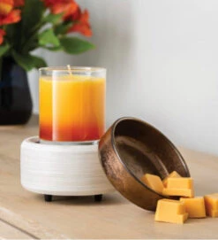 2-in-1 Classic Warmer White Washed Bronze Fragrance Wax Melt Warmer By Candle Warmers Etc -Winter Gifts Market image 8f156526 2c80 4130 9fae 63add71304e5