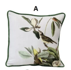 Vintage Reproduction Bird Pillow With Velvet Back -Winter Gifts Market xm8958aaa