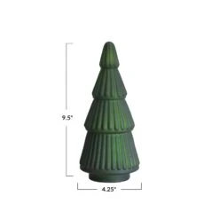 Embossed Mercury Glass Tree, Matte Green, 2 Size Options -Winter Gifts Market xs2376 3