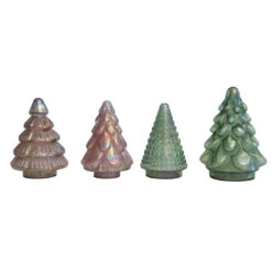 Embossed Mercury Glass Tree, Iridescent, 4 Style Options