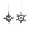 Jeweled Snowflake Ornament, Champagne Finish, 2 Style Options