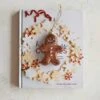 Hand-Painted Glass Gingerbread Man Ornament With Glitter, Brown